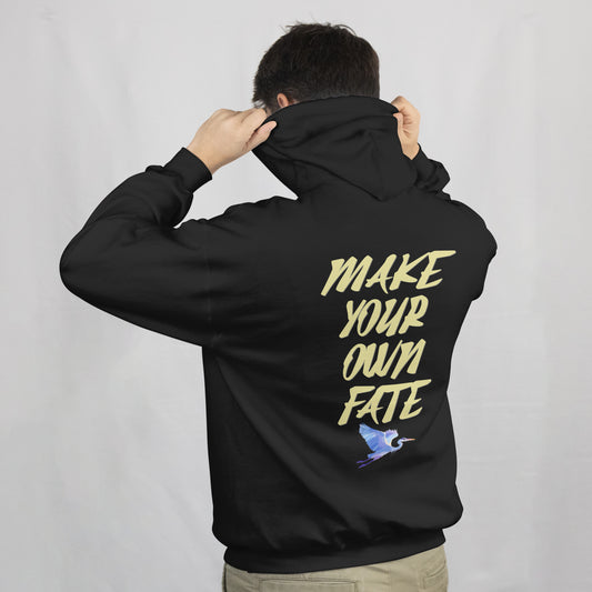 MAKE YOUR OWN FATE-BLACK FULL ZIP UP HOODIE