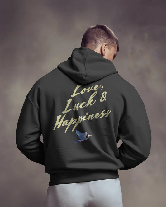 Love, Luck & Happiness BLACK HOODIE