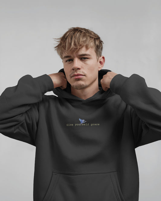 GIVE YOURSELF GRACE MINI LOGO HOODIE